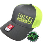 Duramax Diesel Flex Fit Hat for DMAX Truck (S/M) - Grey/Yellow Mesh Back