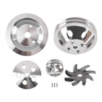 2 Groove Water Pump Crank Pulley Kit for Small Block Chevy 283/327/400