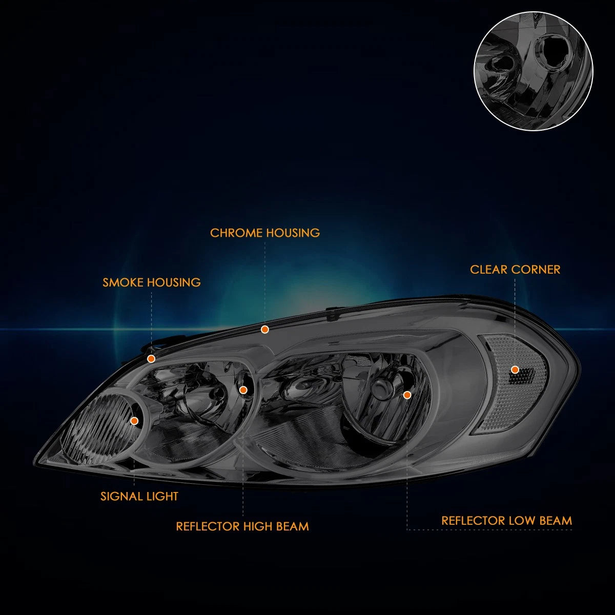 HID Projector Headlights for Dodge Challenger (2008–2014) Black Housing