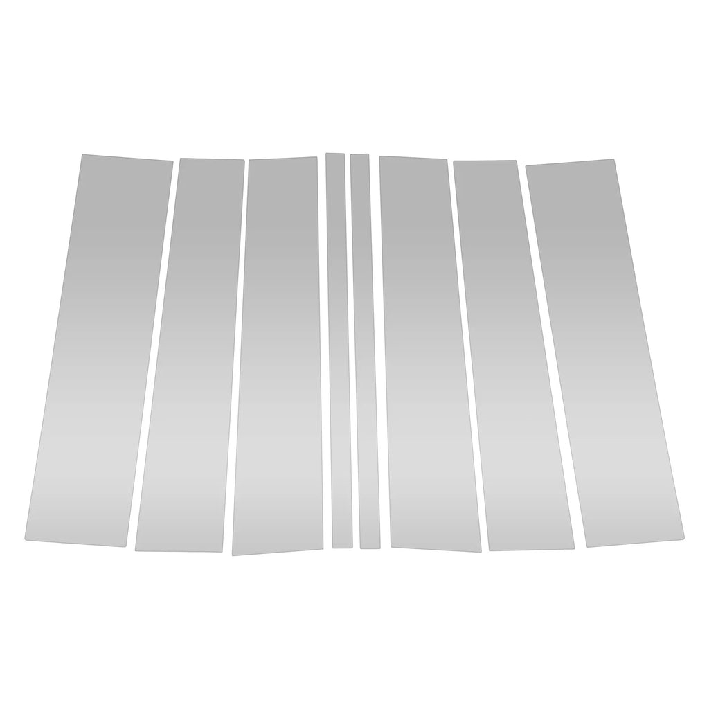 Set of 8 Door Pillar Window Trim for Ford Flex (2009–2015) Silver Tone