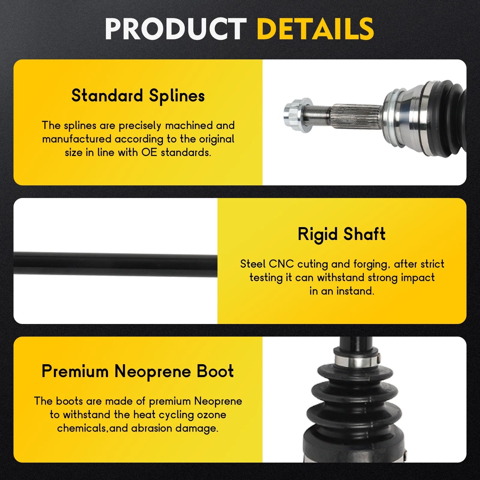 Rear CV Axle Shaft Assembly for Toyota RAV4 Venza 2.5L (2019–2023)