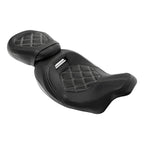 2X Driver & Passenger Seats for Harley Touring Street Glide (2009–2023) Black