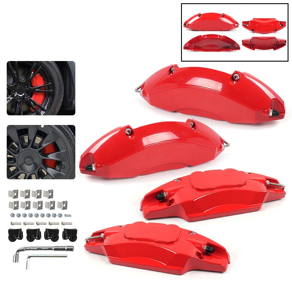 Set of 4 Brake Caliper Covers for Tesla Model 3 (2017–2025)
