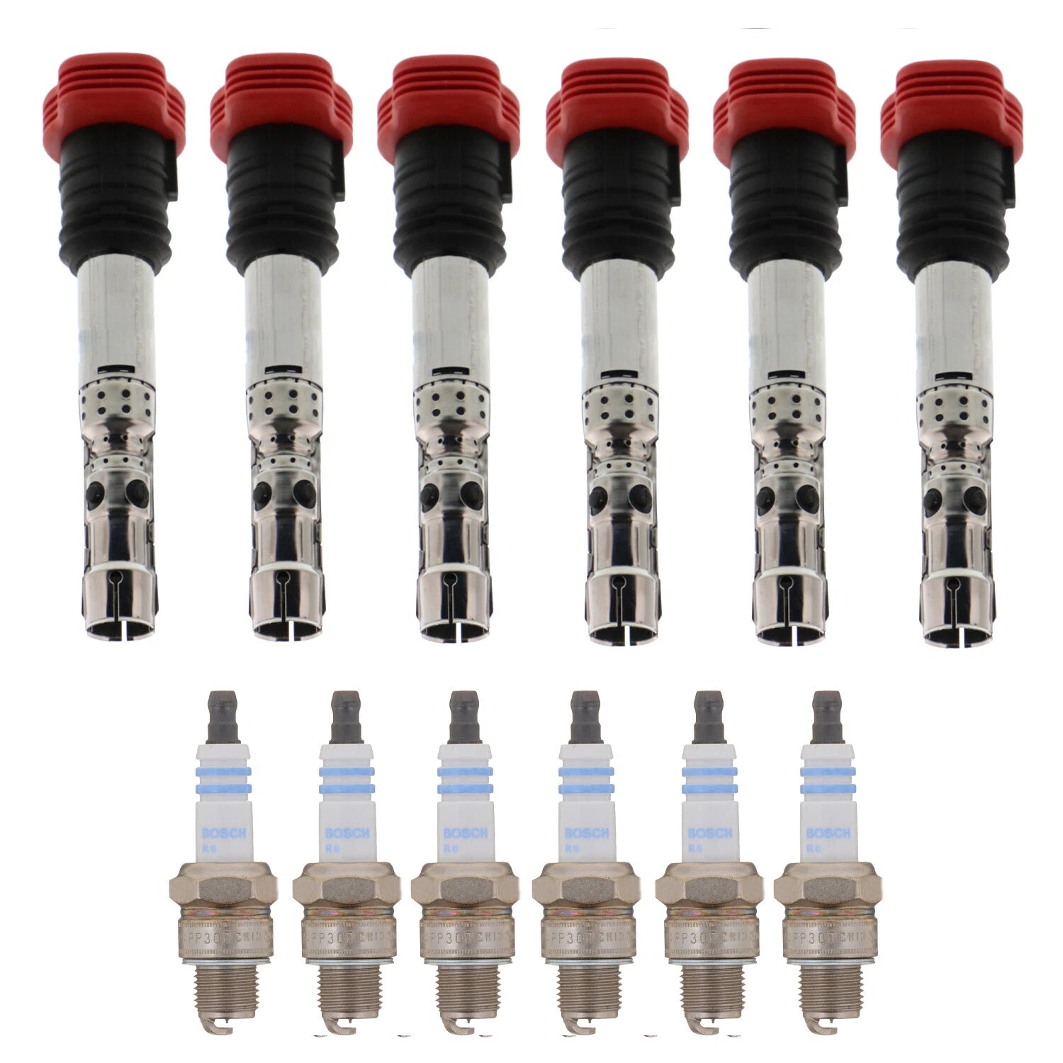 Set of 6 Ignition Coils & NGK Laser Iridium Spark Plugs for NSX A4 A6 Camry V6