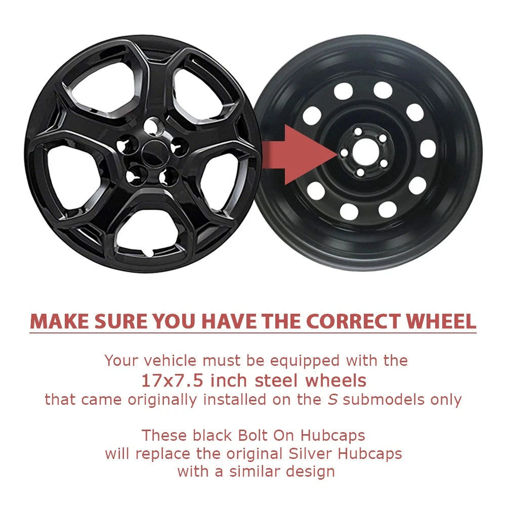 Wheel Cover Hubcaps 17 Inch Replacement for Ford Escape S (2017–2019)