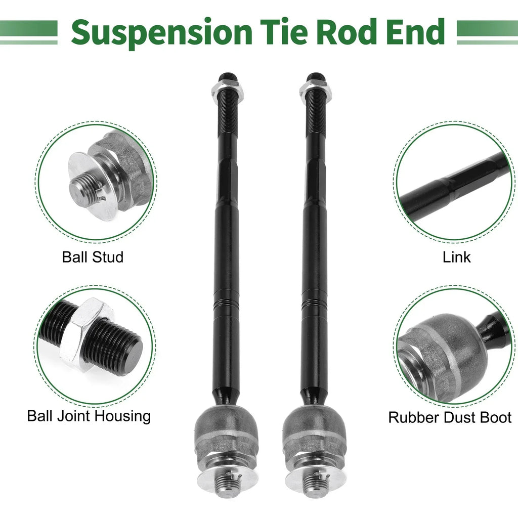 6pcs Front Suspension Kit Tie Rod Ends with Boots for Dodge Dart (2013-2016)