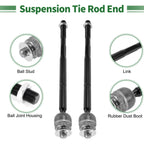 6pcs Front Suspension Kit Tie Rod Ends with Boots for Dodge Dart (2013-2016)