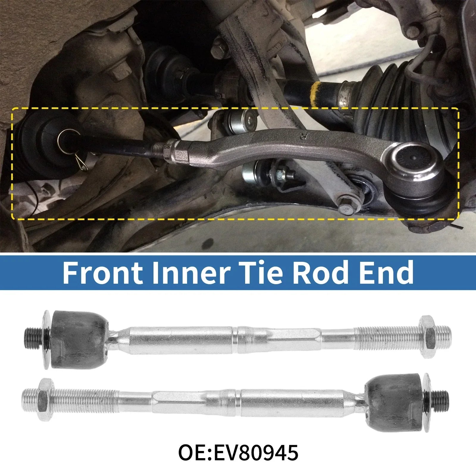 4 x Front Inner Tie Rod End Links for Toyota Highlander (2001-2023)