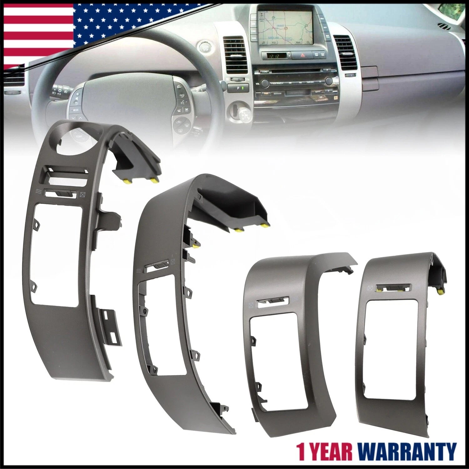 Set of 2 A/C Dash Air Vent Cover Trim for Toyota Prius (2004–2009)