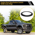 Engine Start Stop Button Switch Knob Cover Ring for Ford F-150 (2016–2021) Black