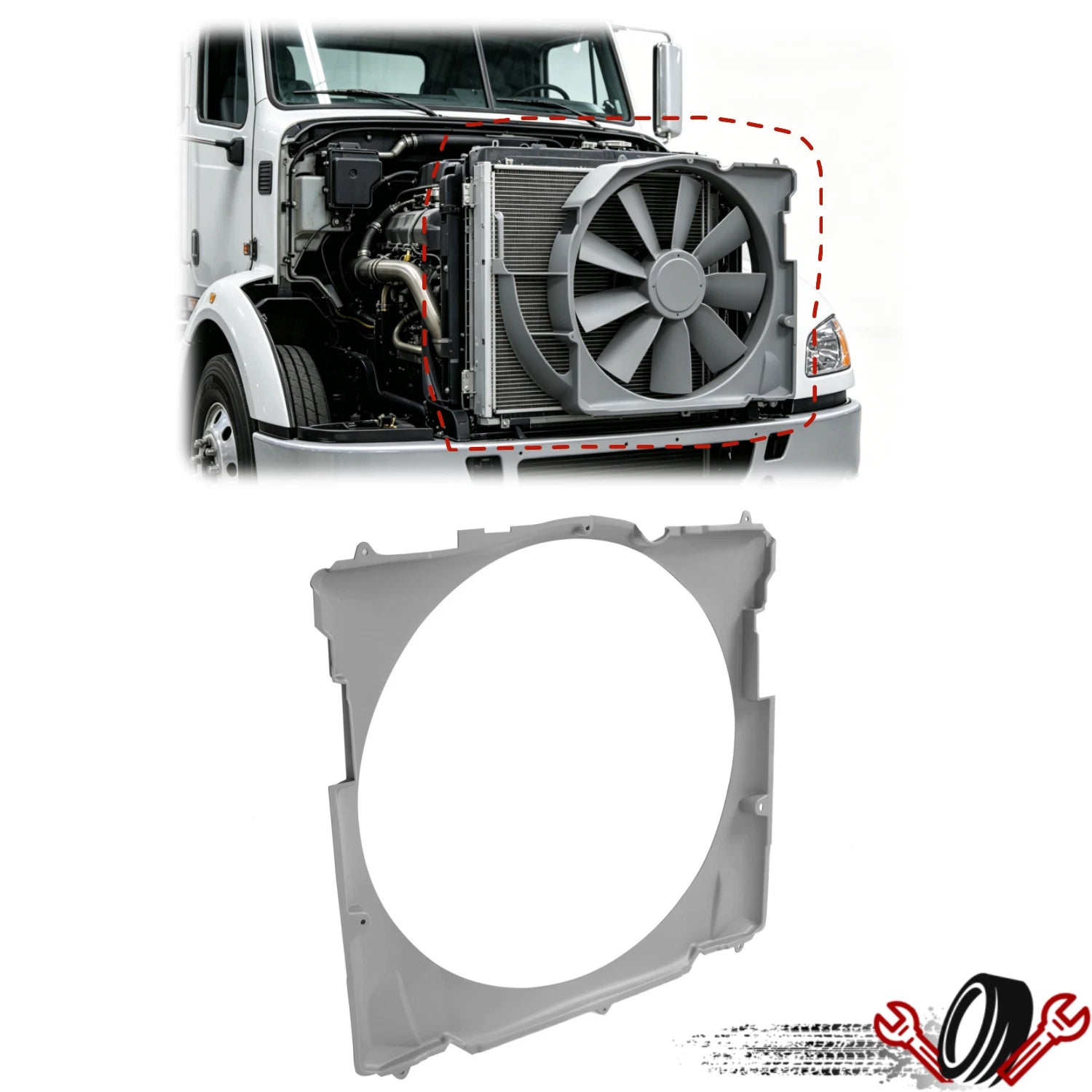 Radiator Fan Shroud for Peterbilt 579 Kenworth T680 (2015–2023)