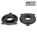 2X Black Headlight Bulb Base Adapter Socket Retainer for H4 LED