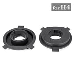2X Black Headlight Bulb Base Adapter Socket Retainer for H4 LED