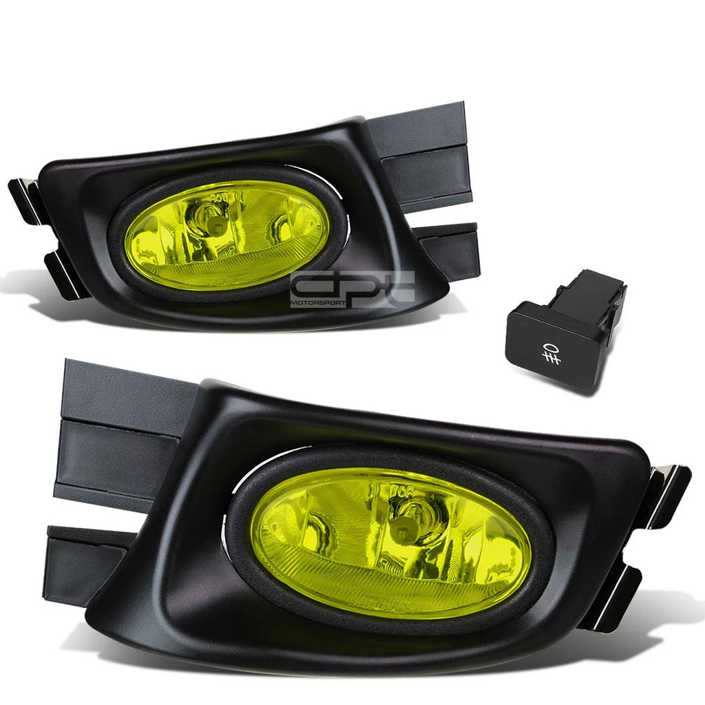 Fog Lights for Honda Accord 4Dr Sedan (2003–2005) - Yellow Lens, Switch