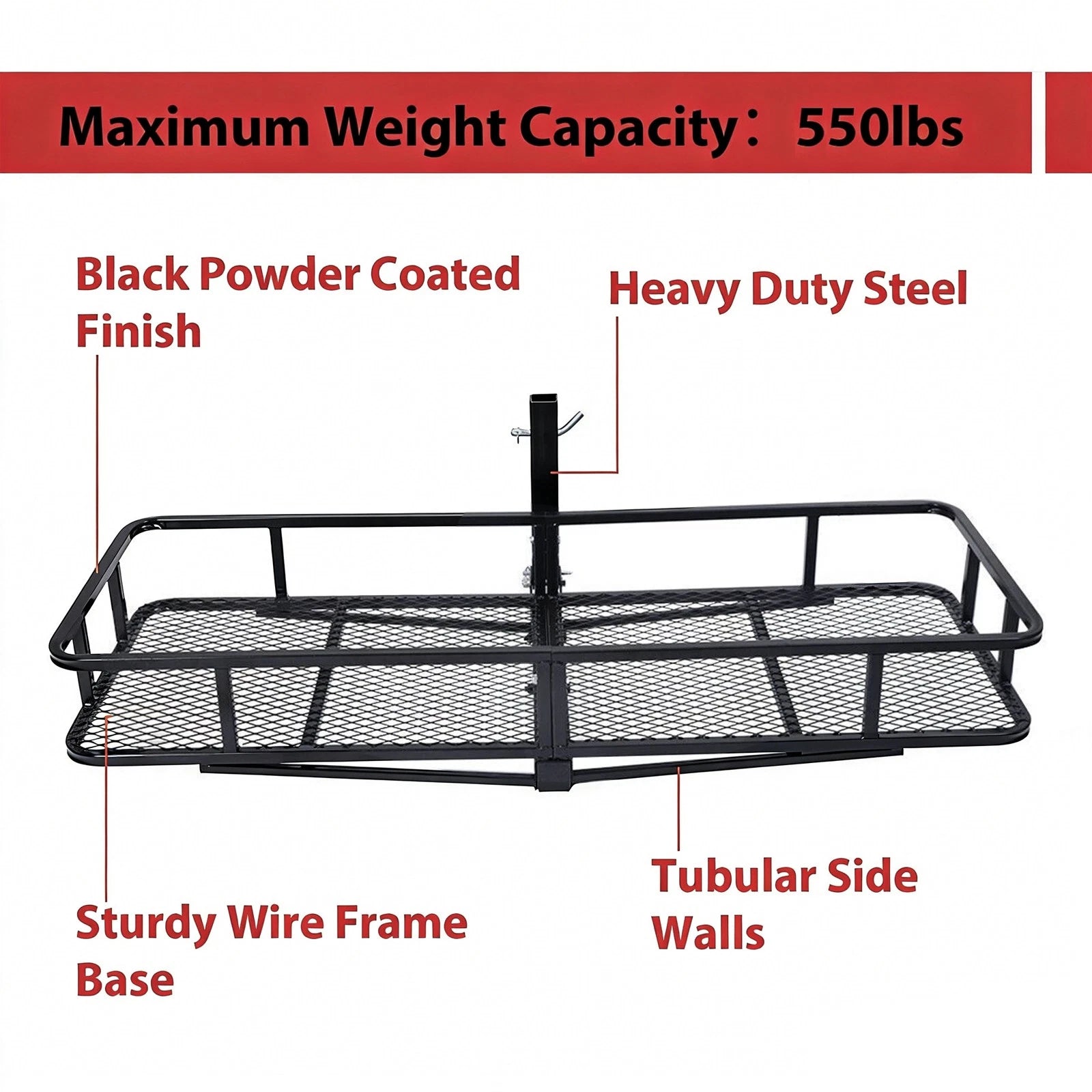 Cargo Carrier for Universal Fit (Foldable, 550 lb Capacity)