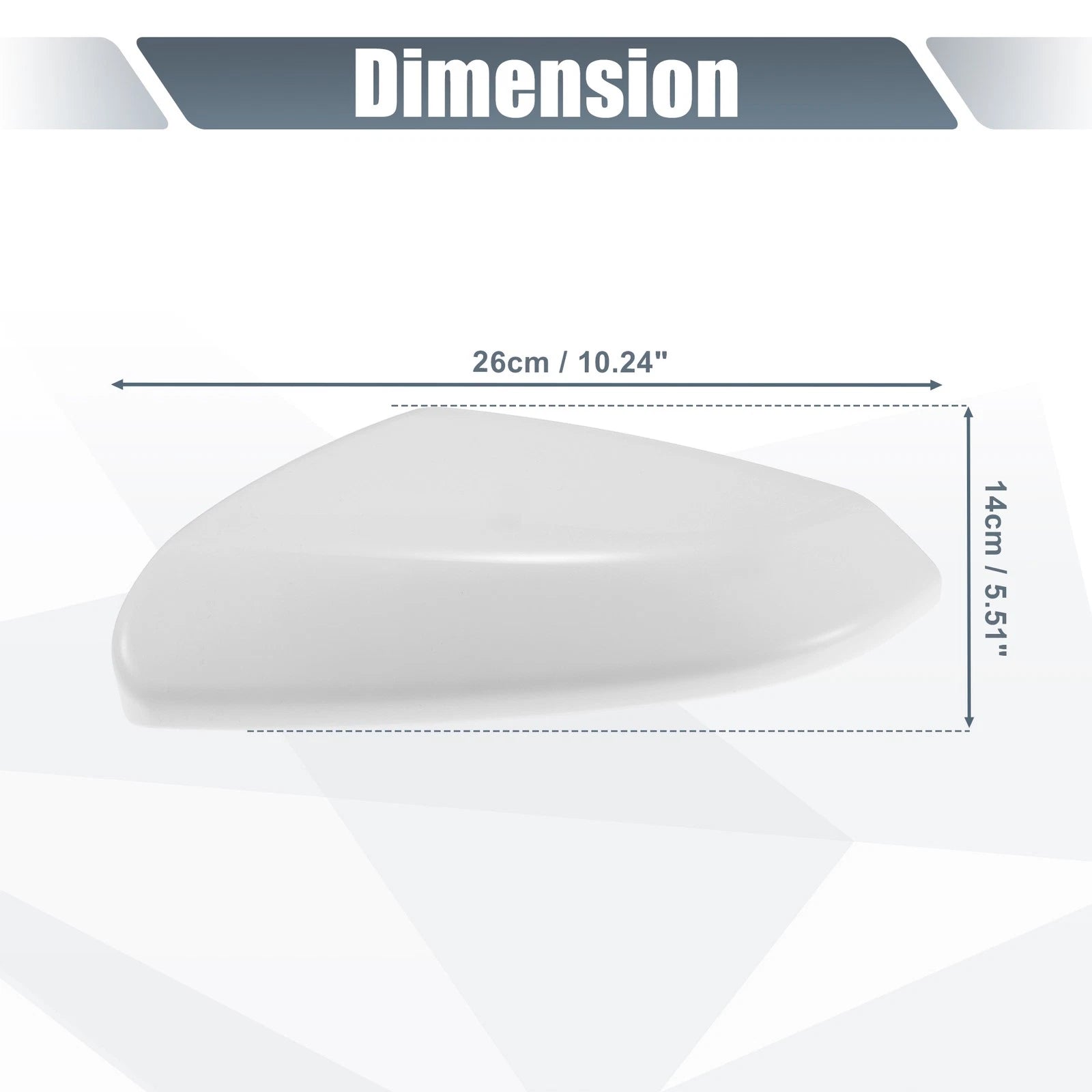 Left Side Mirror Cover Cap for Honda Civic (2016–2021) - White