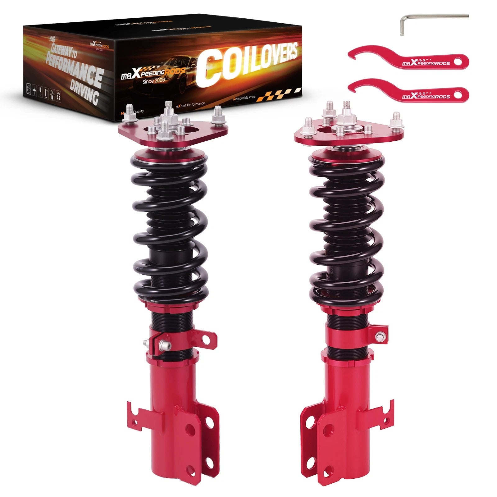2X Front 24-Way Damper Shocks Coilover Lowering Kit for Toyota Corolla (2003–2008)