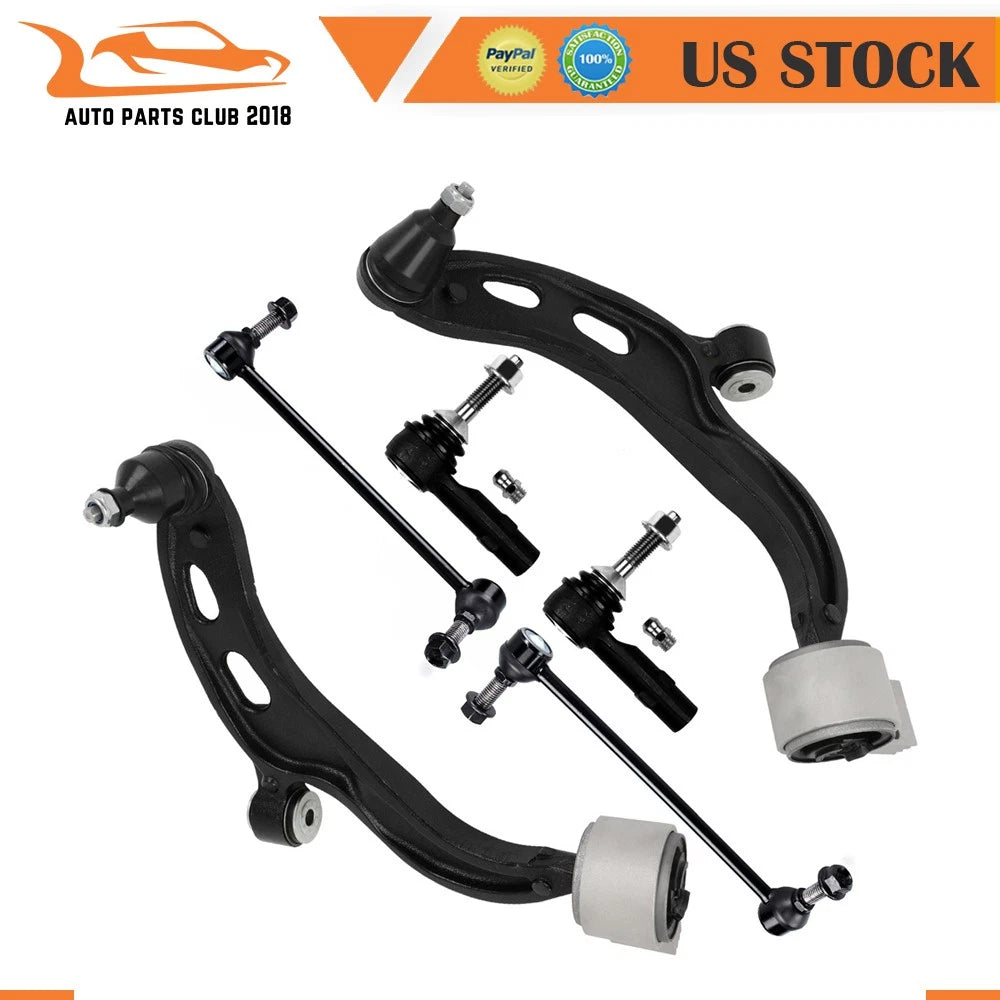 Set of 6 Front Lower Control Arms with Ball Joints for Ford Flex (2010–2012)