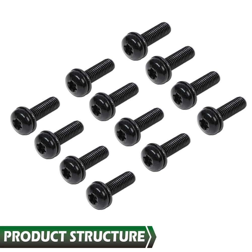 12pcs Windshield Frame Hinge Torx Screws for Jeep Wrangler JK