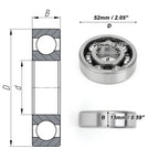Deep Groove Ball Bearing 6304 for Scooter Skateboard Wheel (20x52x15mm)