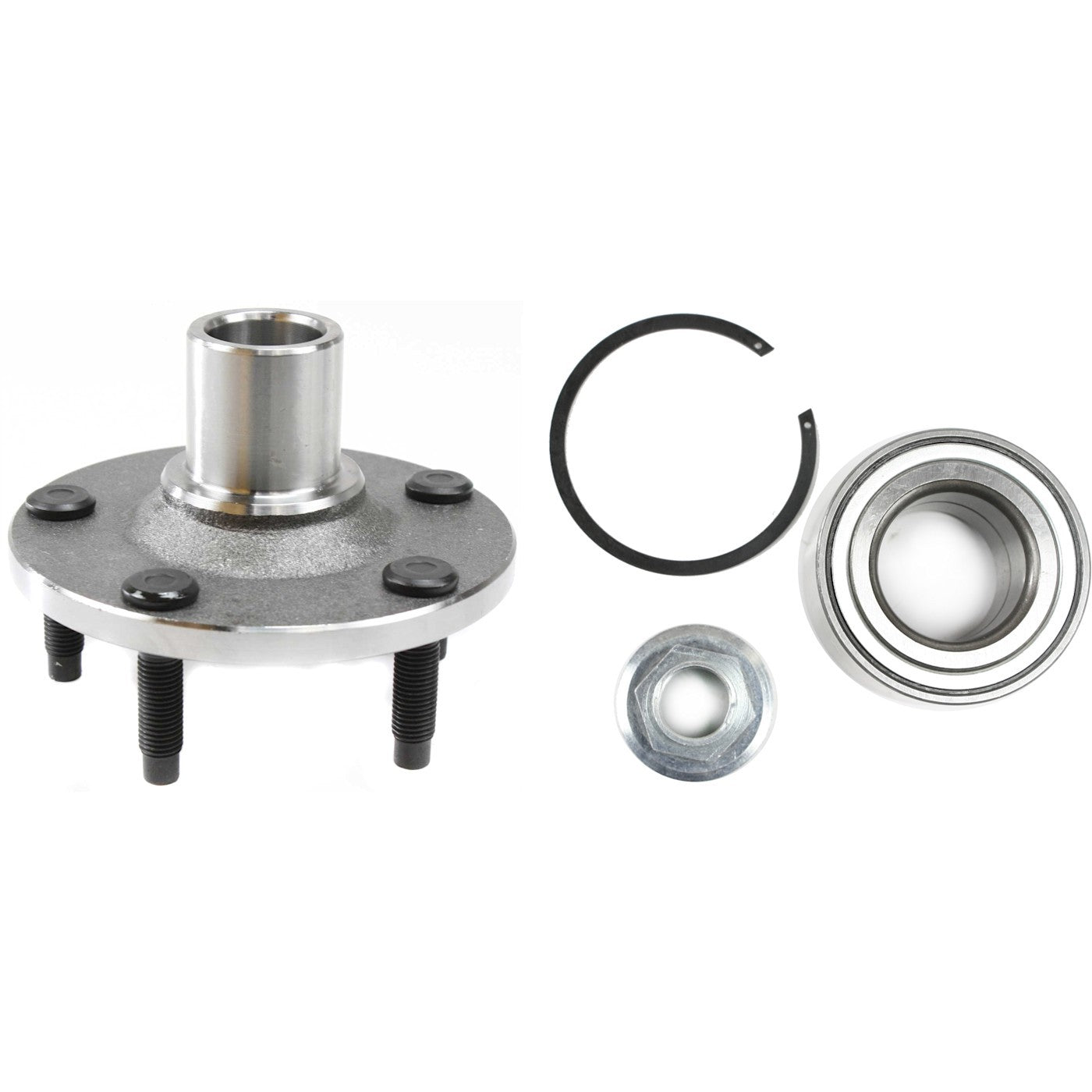 Set of 2 Wheel Hubs for Ford Escape (2001–2012) with ABS Ring