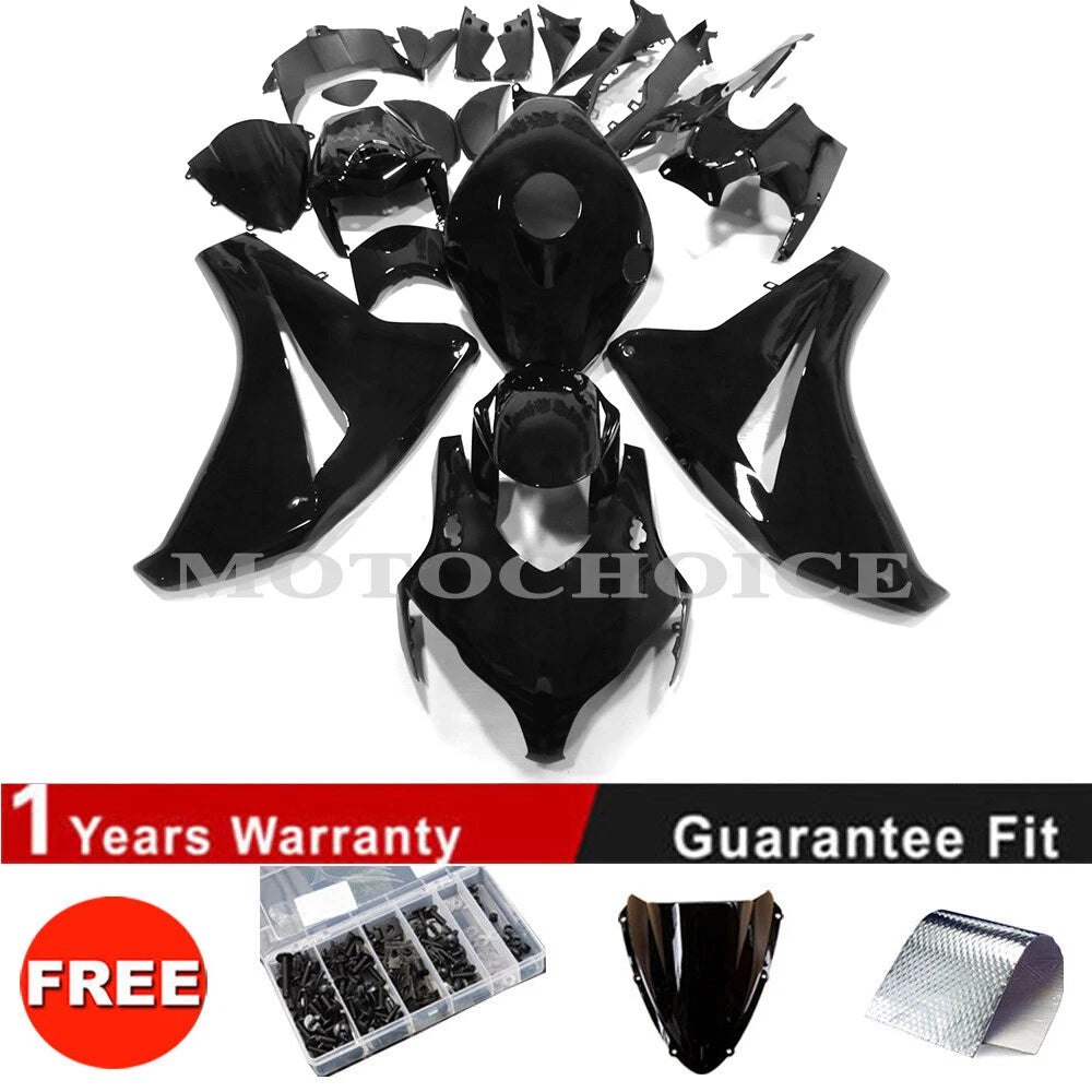 Fairing Kit + Bolts for Honda CBR 1000RR (2008–2011) Glossy Black