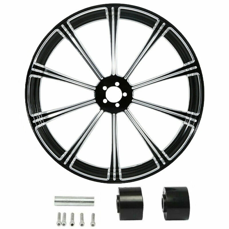 21" Front & 18" Rear Wheel Rim Disc Hub Pulley for Harley Touring (2009–2023)