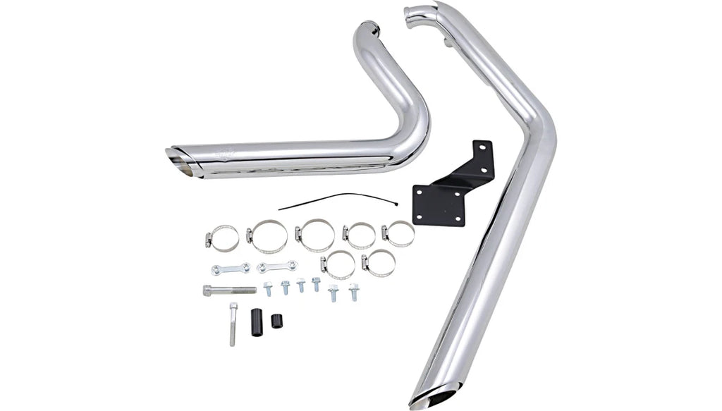 Vance & Hines Shortshots Staggered Chrome Exhaust for Harley Softail (1986–2011)