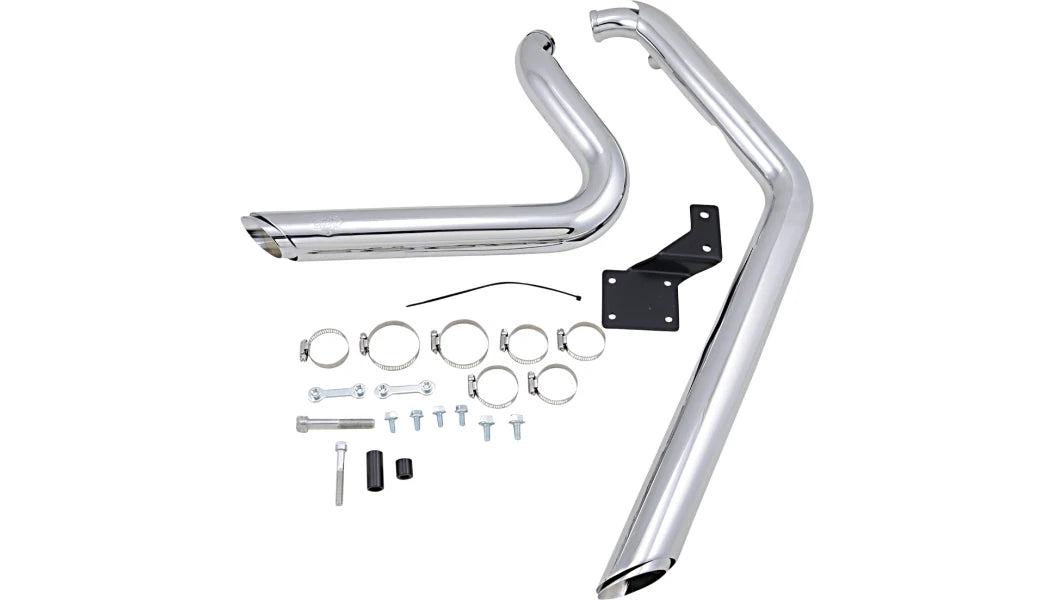 Vance & Hines Shortshots Staggered Chrome Exhaust for Harley Softail (1986–2011)