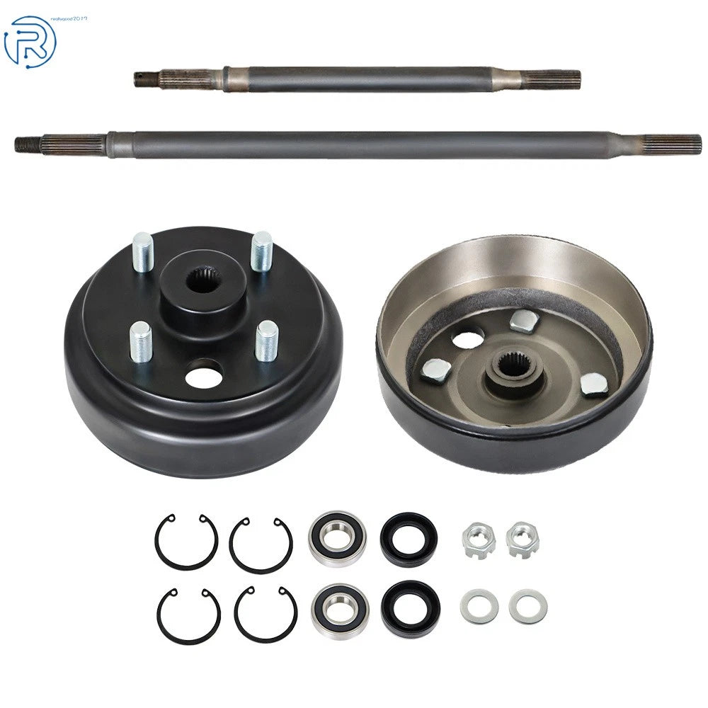 Rear Axle and Brake Hub Drum Assembly Kit for EZGO (1982-Present)