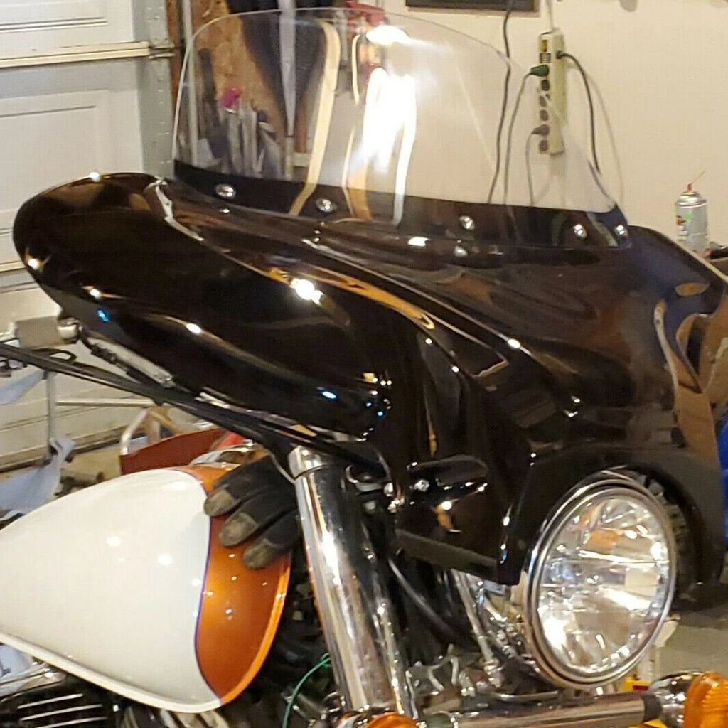 Batwing Fairing Windshield with Bracket for Harley Yamaha Honda Motorcycle