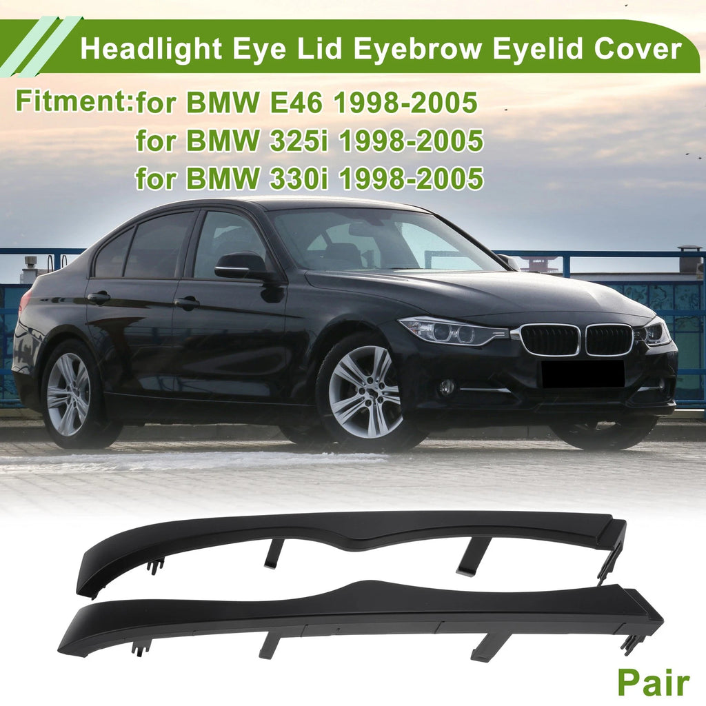 Headlight Eyebrow Eyelid Cover for BMW E46 (2000–2007) No.51130030406