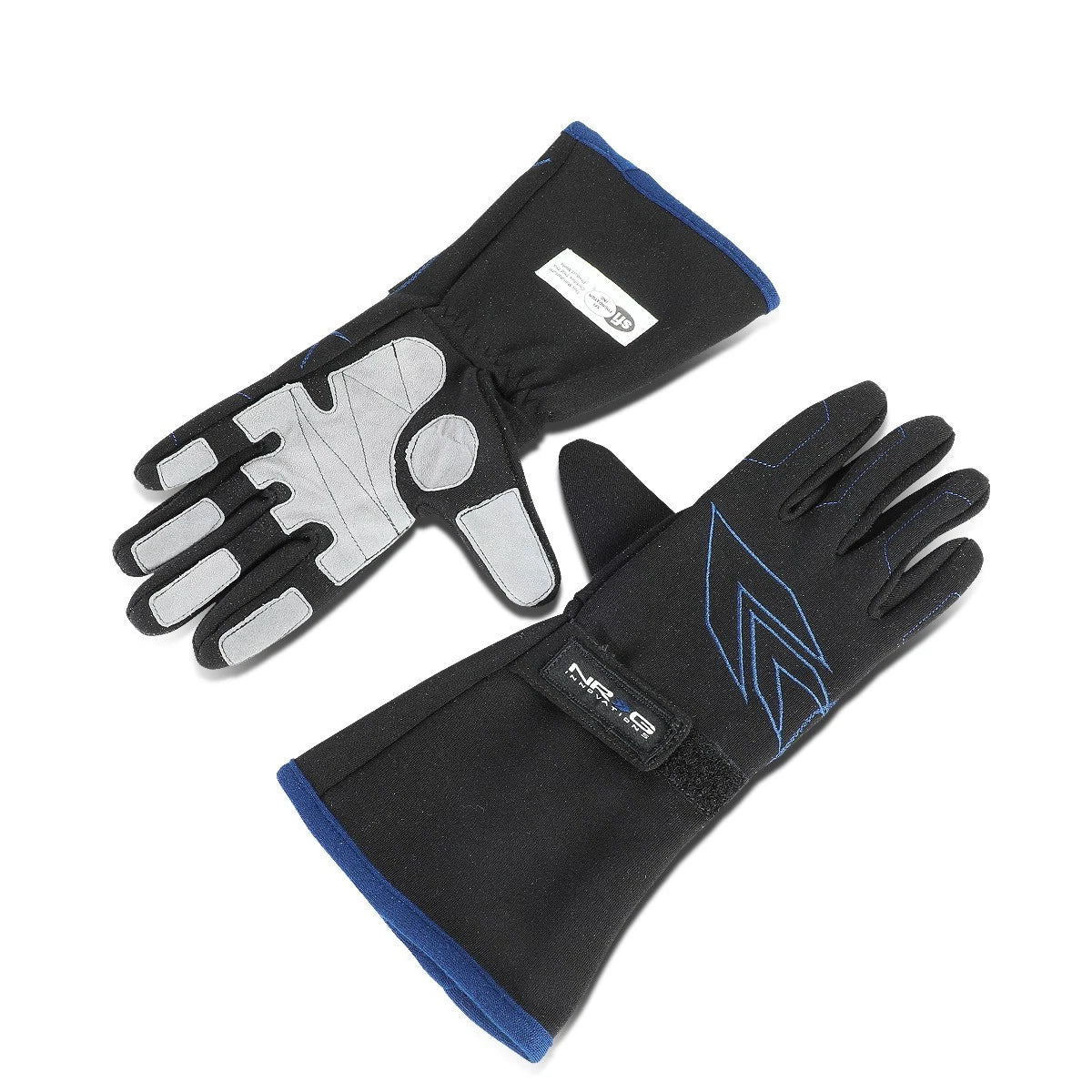 Pair of NRG Innovations GS-500BK Large Size Leather Racing Gloves