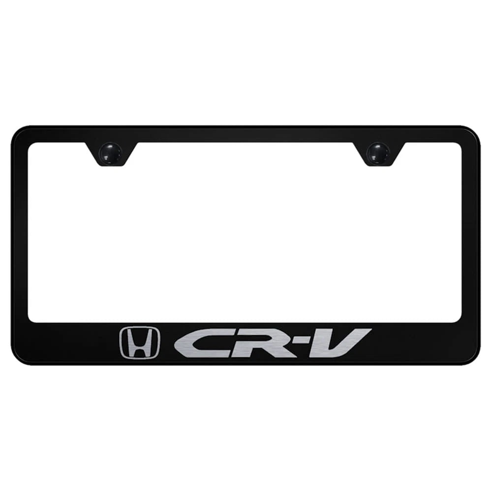 Laser Etched on Black License Plate Frame - Officially Licensed for Honda CR-V