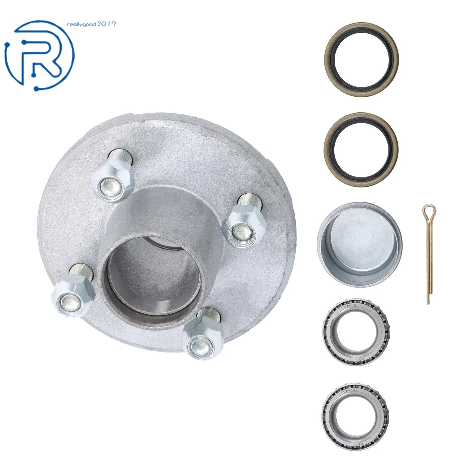 Boat Trailer Hub Assembly for 2000 lbs (1" or 1-1/16" Bearings)