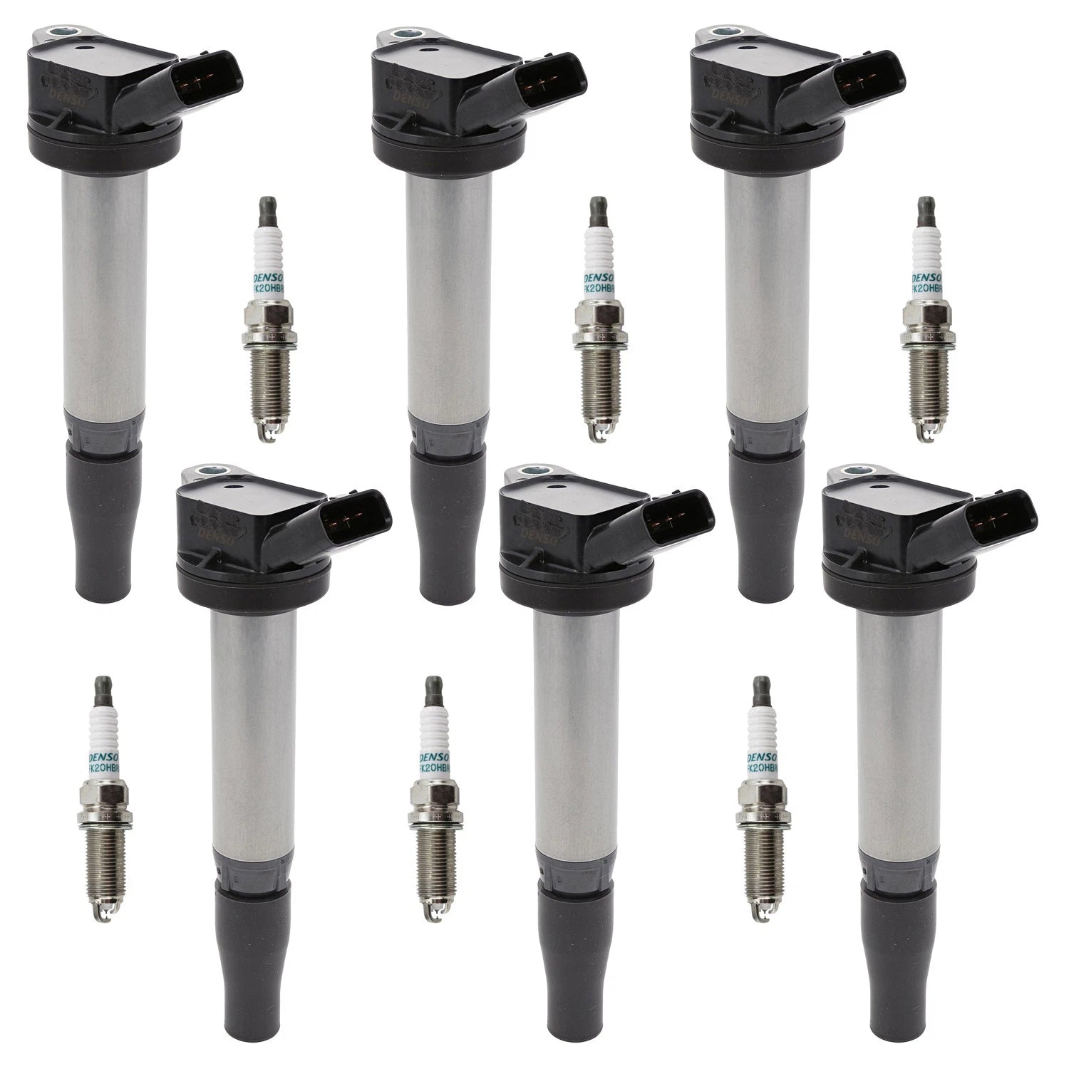 Set of 6 Ignition Coils & Iridium Spark Plugs for Lexus GS350 LS500h RC300 (2010–2020)