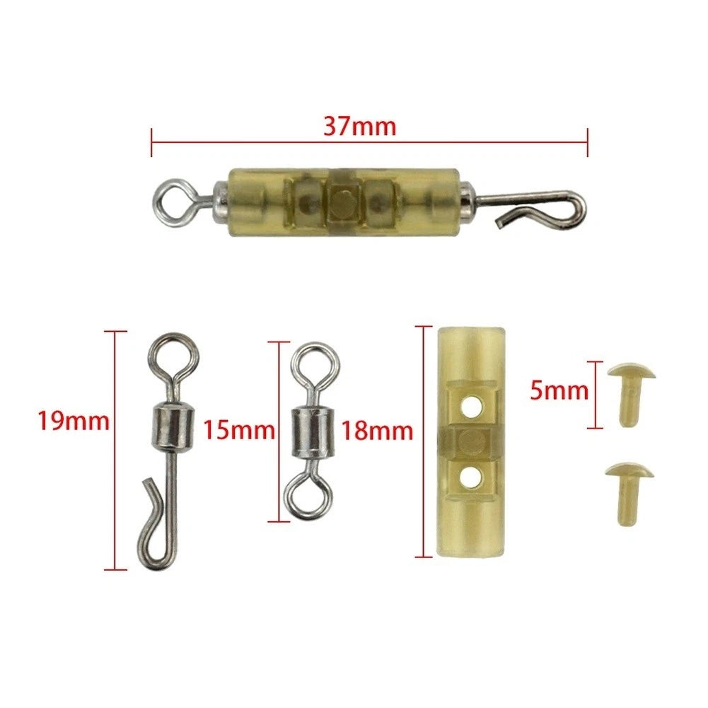 10pcs Quick Release Fishing Connector Swivels Anti Twist High Carbon Steel