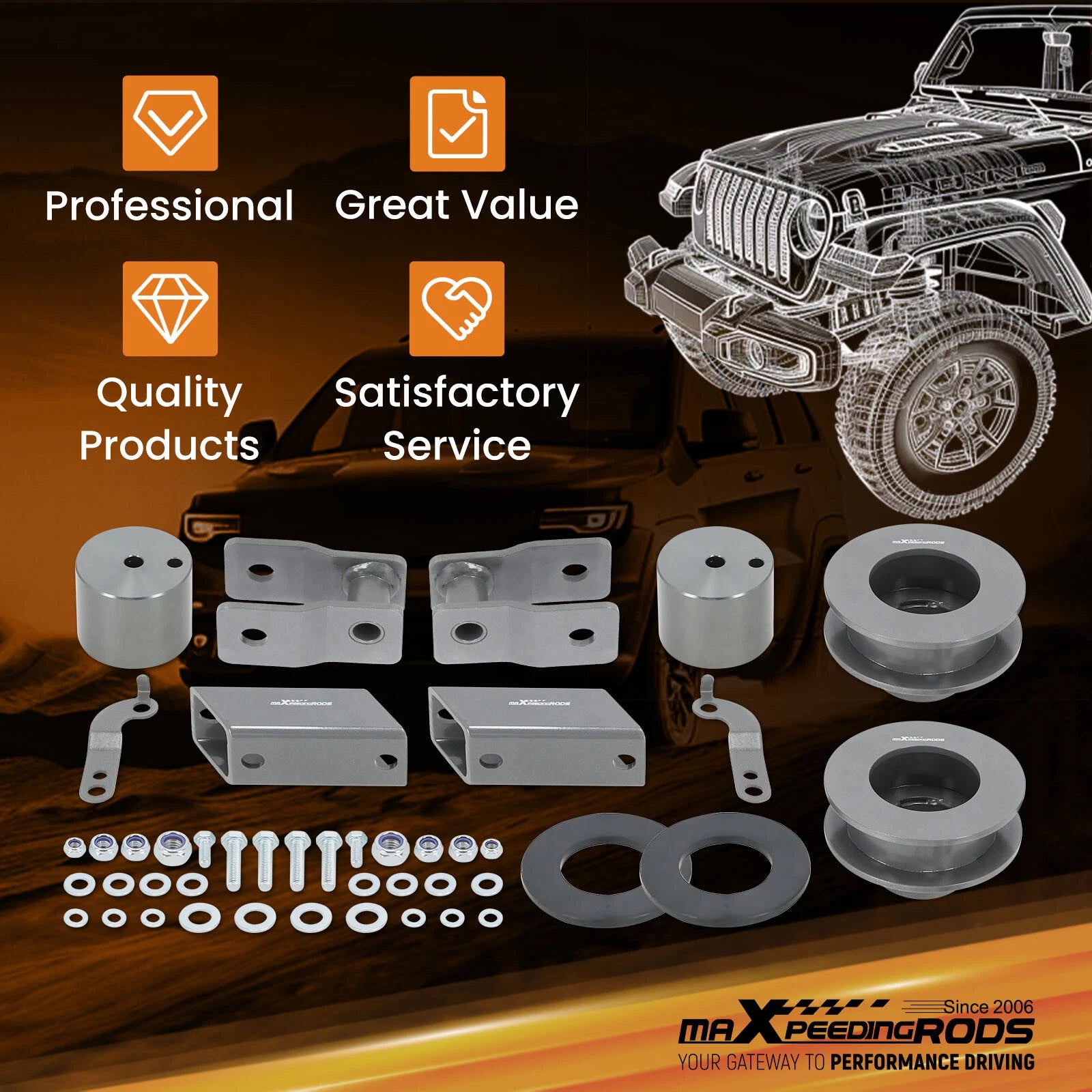 2.5" Leveling Lift Kit for Ford F250 F350 F450 Super Duty (2011–2023)