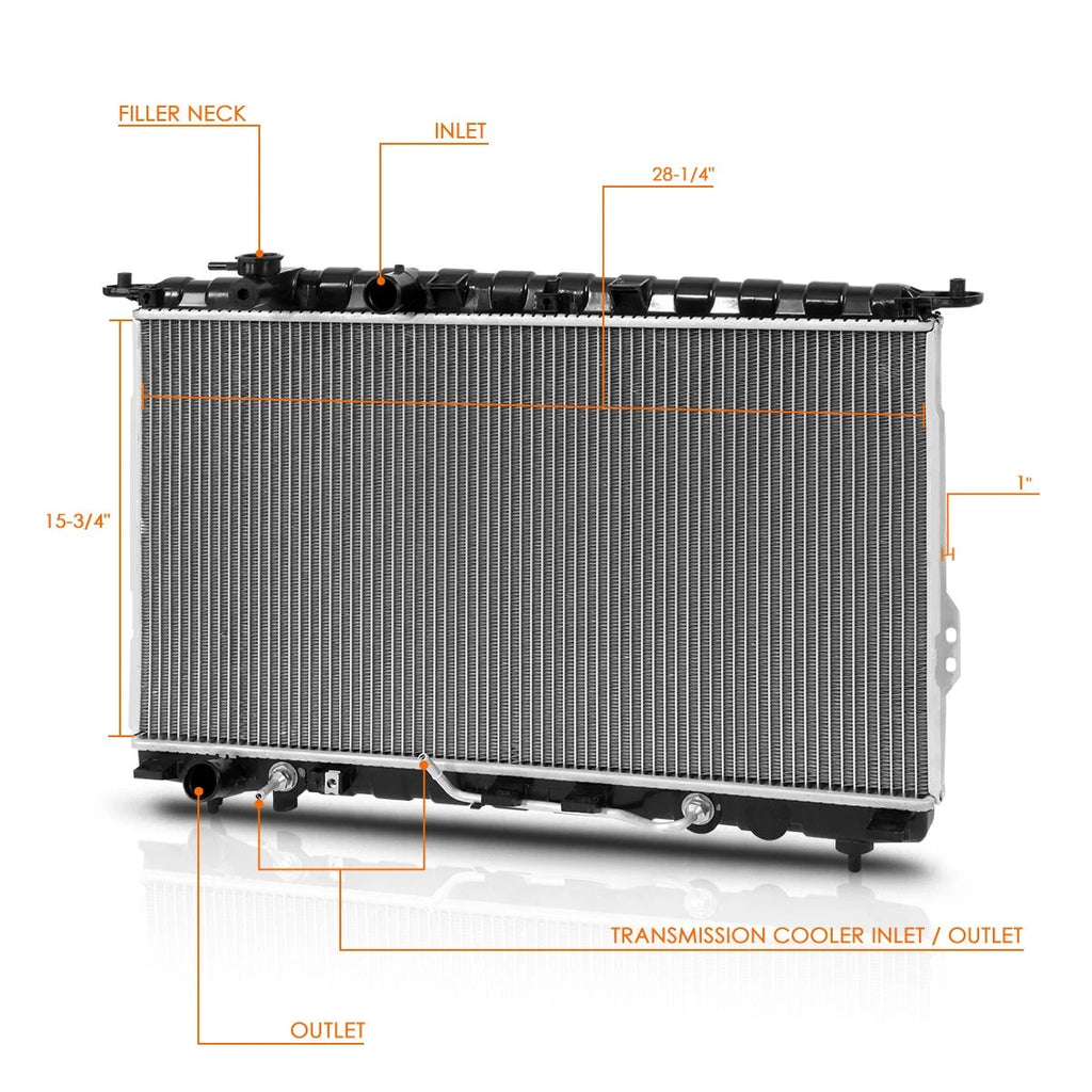 Aluminum Core Cooling Radiator for Amanti 2004–2006 3.5L V6 DPI-2790