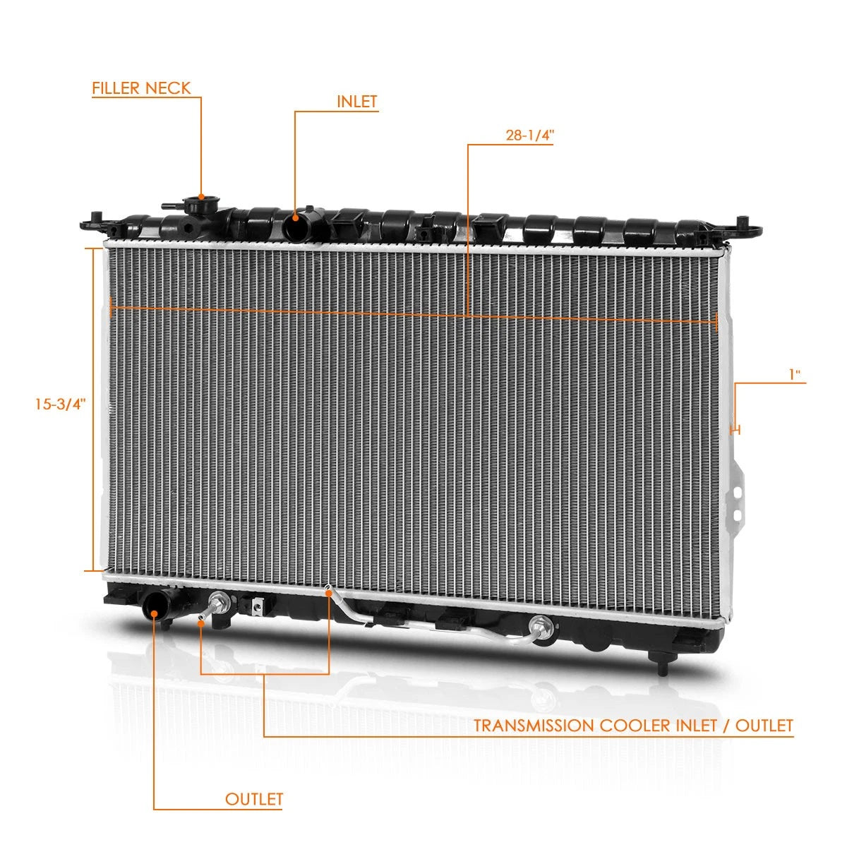 Aluminum Core Cooling Radiator for Amanti 2004–2006 3.5L V6 DPI-2790