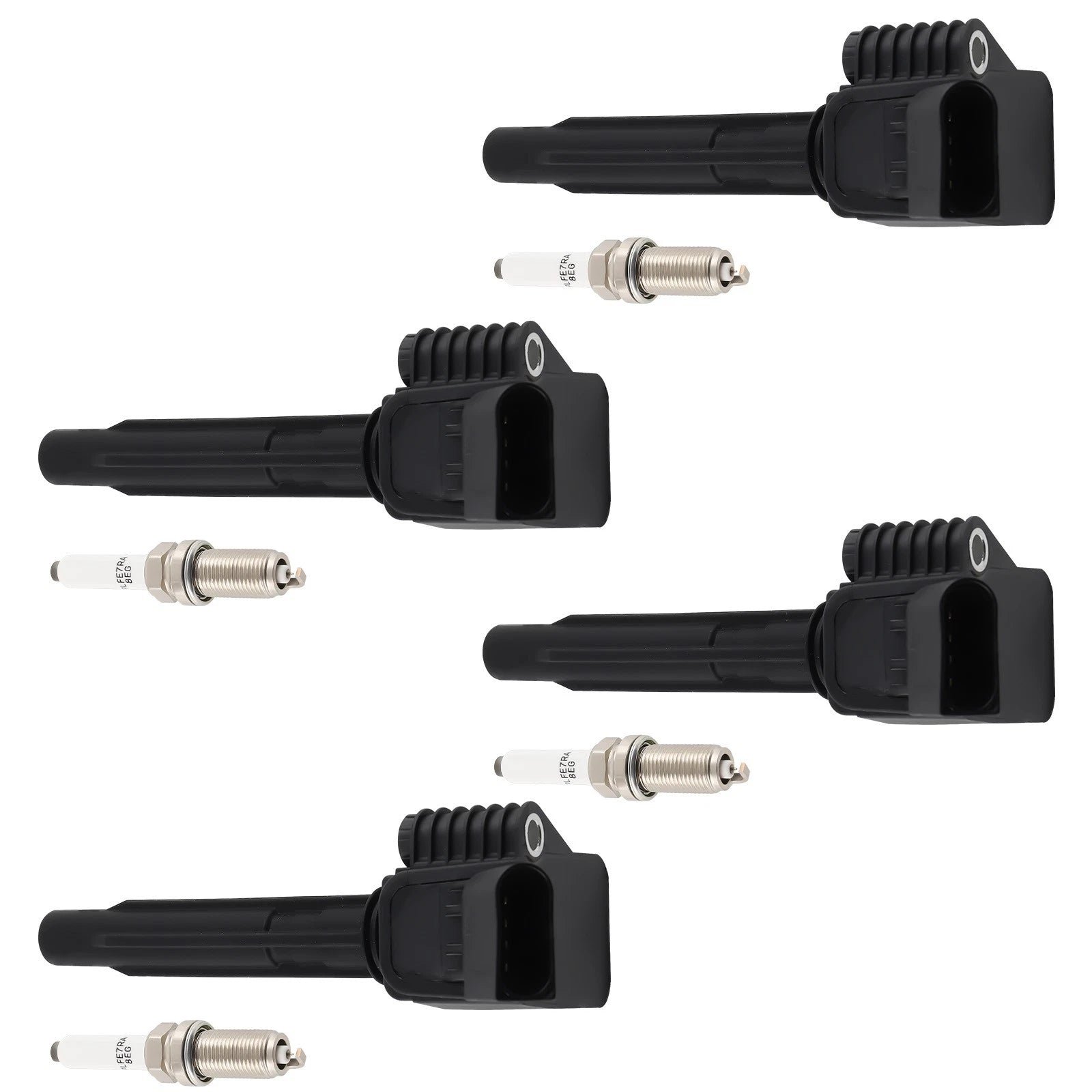 Ignition Coils & Iridium Plugs for Volkswagen GTI Golf R Jetta GLI Passat (1.8L 2.0L)