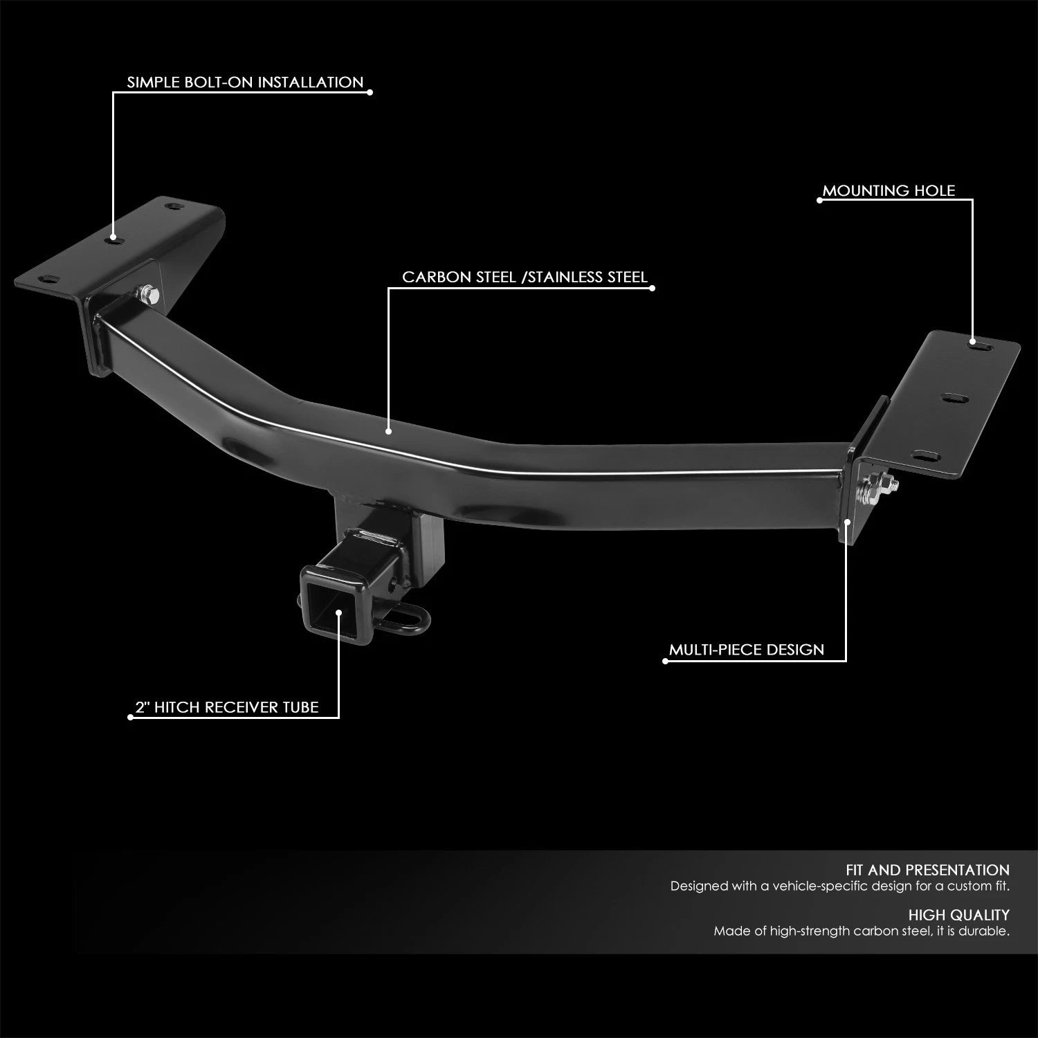 2" Class III Hitch Receiver for Enclave Traverse Acadia Outlook (2007–2017)