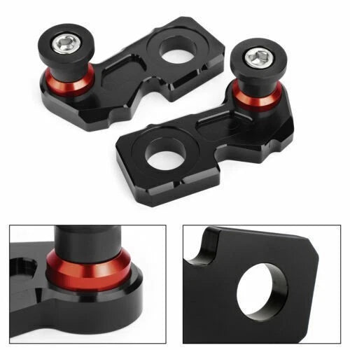 CNC Chain Adjuster Block with Stand Spool for Honda CB650F CBR650F (2014–2018) Red