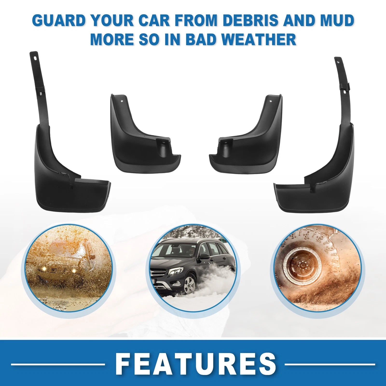 Mud Flap Splash Guard for Toyota Corolla Sedan (1998–2002)
