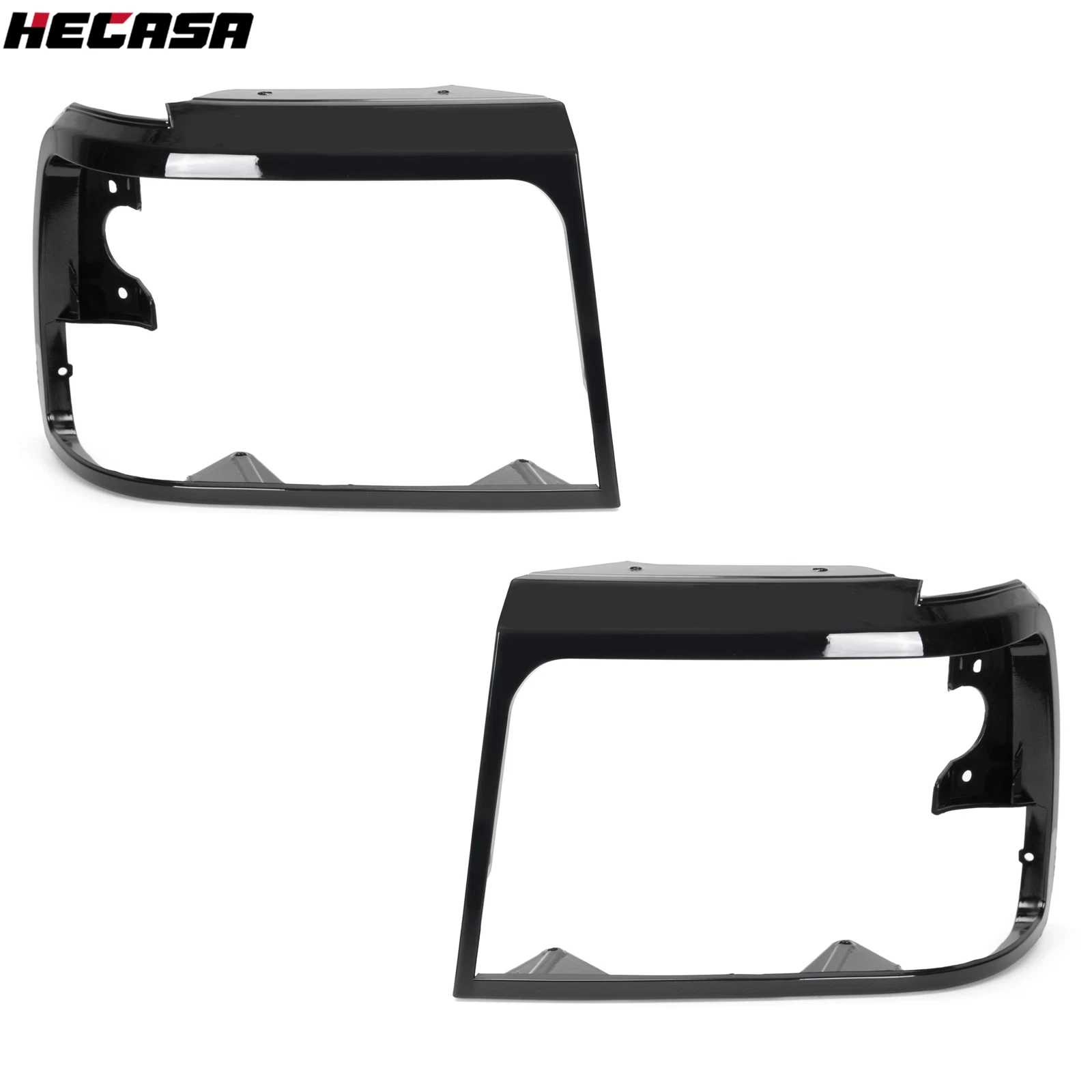 Headlight Trim Bezel Set for Ford Bronco F150 Pickup (1992–1996) Black