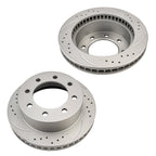 Front Drilled Slotted Disc Brake Rotors for 2000–2002 Dodge Ram 2500/3500 (2PC)