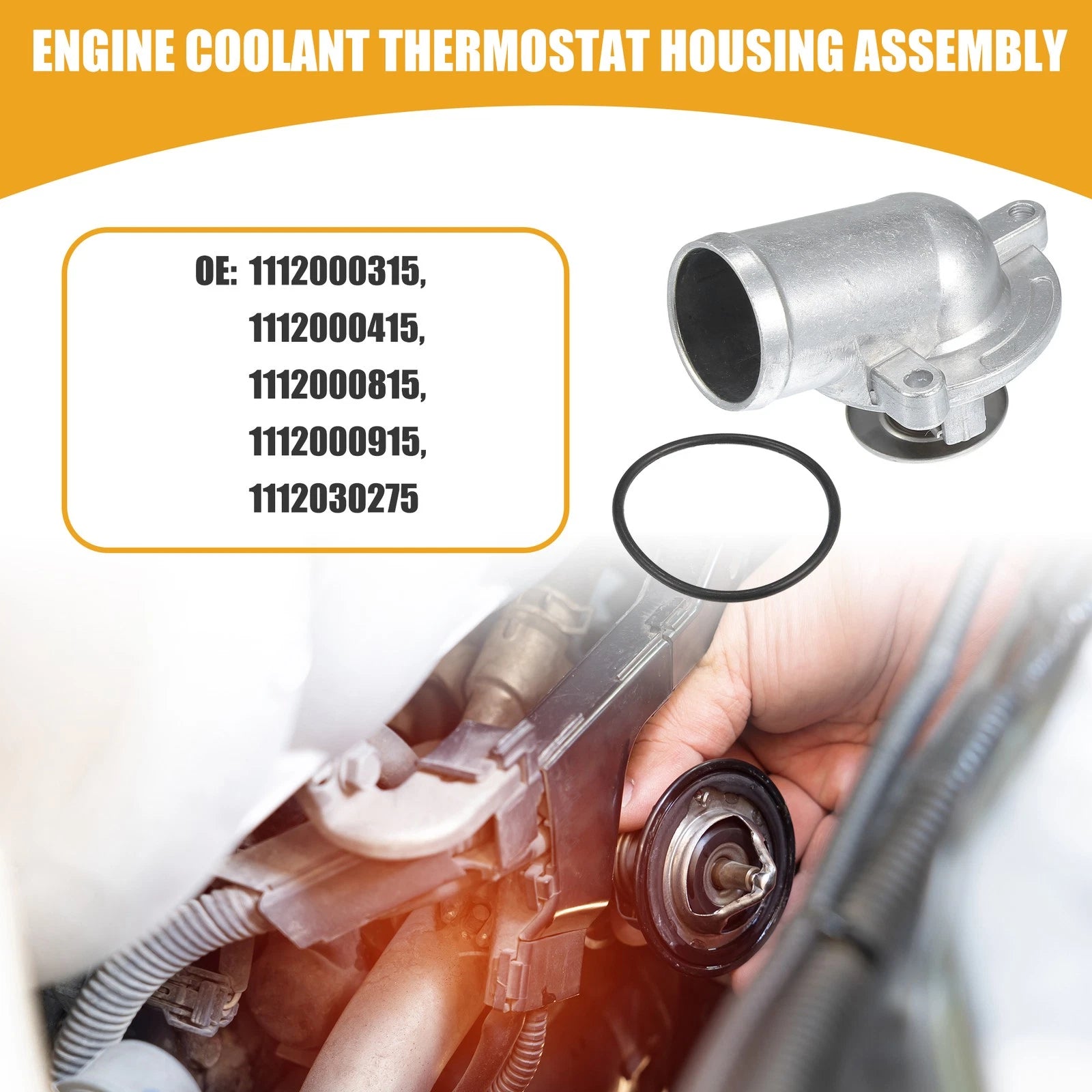 Coolant Thermostat Housing Assembly No. 1112000315 for Mercedes-Benz C230 (2003–2007)