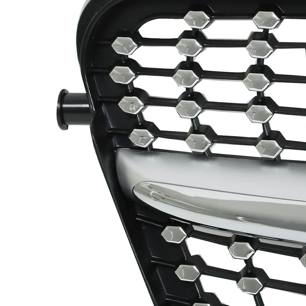 Front Bumper Grille for Mercedes Benz C-Class W204 (2008–2014) Diamond Look