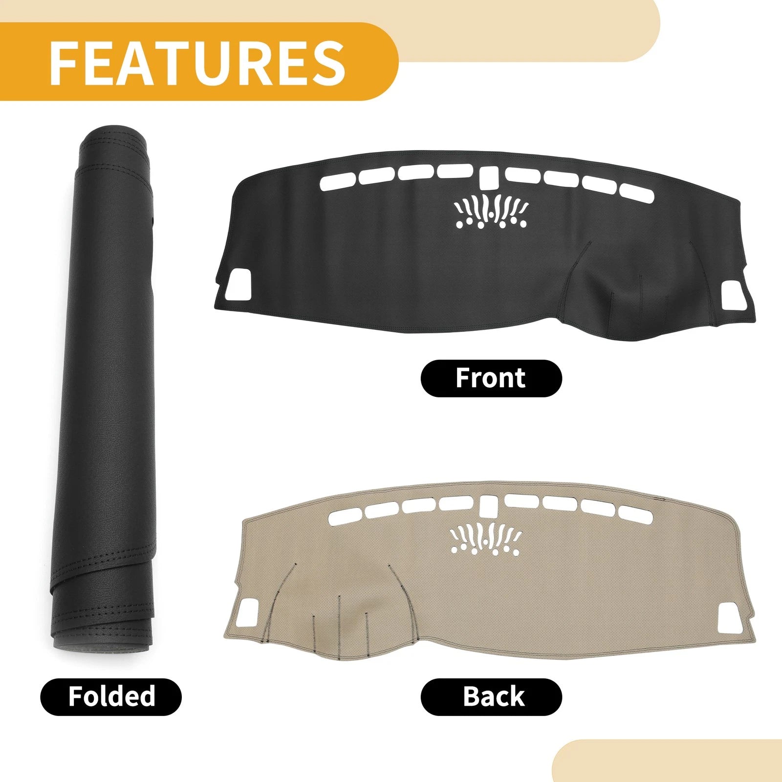 Dashboard Cover for Kia Sportage (2016–2017) Dash Mat Carpet Black Anti-Slip