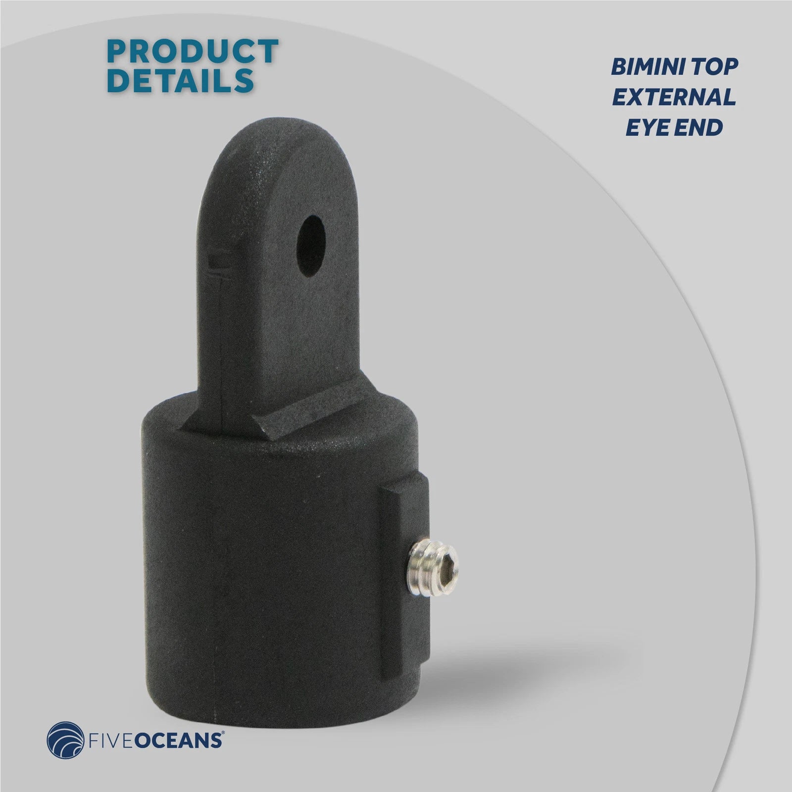 Bimini Top Hardware for Marine Bimini Top (7/8-inch, Black Nylon)